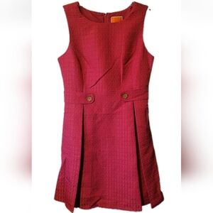 Modcloth Womens Dress Large Pleated A-line Sleeveless Tomato Girl Clean Girl